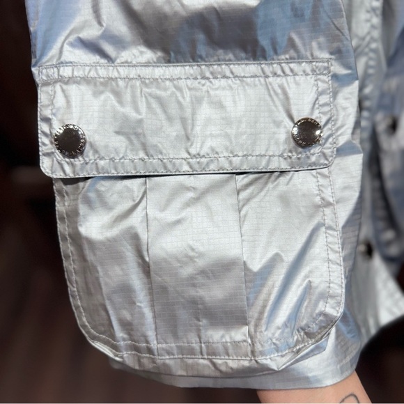 Ralph Lauren Womens PM White Silver Metallic Reversible Vest Snaps‎ $189 NWOT - Picture 12 of 12